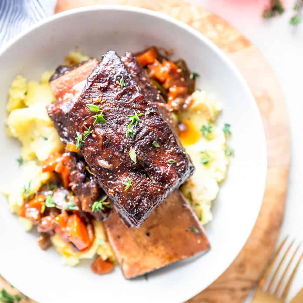 Slow-Cooked Beef Short Ribs with Red Wine Glaze
