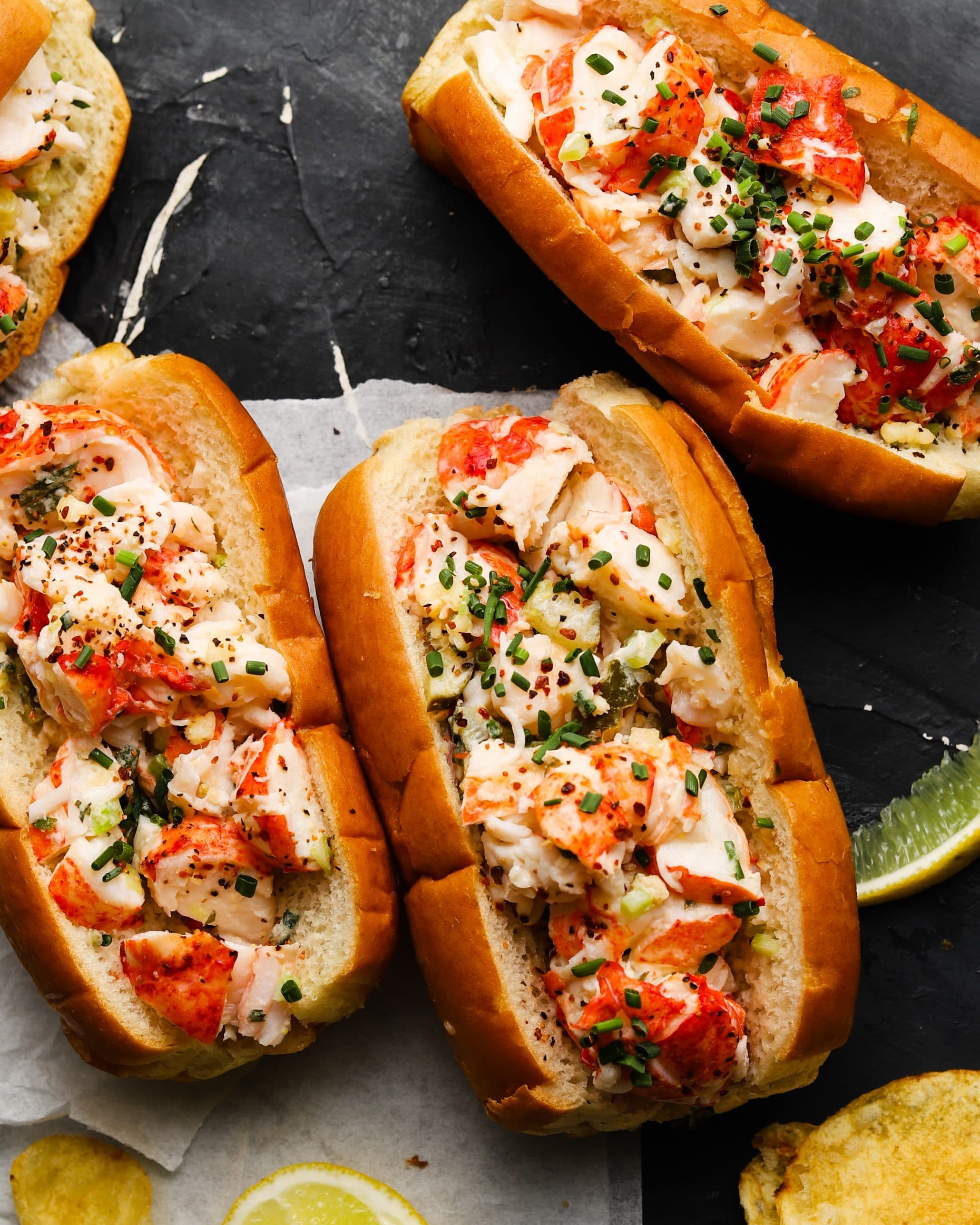 American Lobster Rolls with Garlic Aioli and Pickles