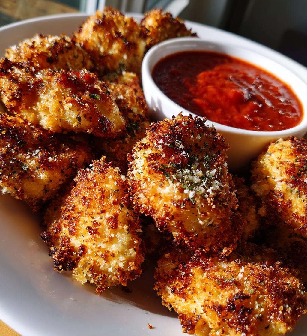 Air Fryer Chicken Parmesan Bites