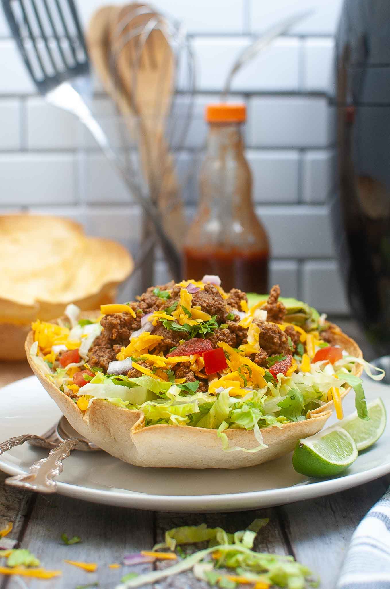 Chicken Taco Bowls with Cilantro-Lime Slaw