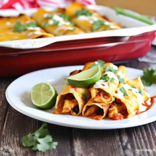 Chicken Enchiladas with Spicy Salsa