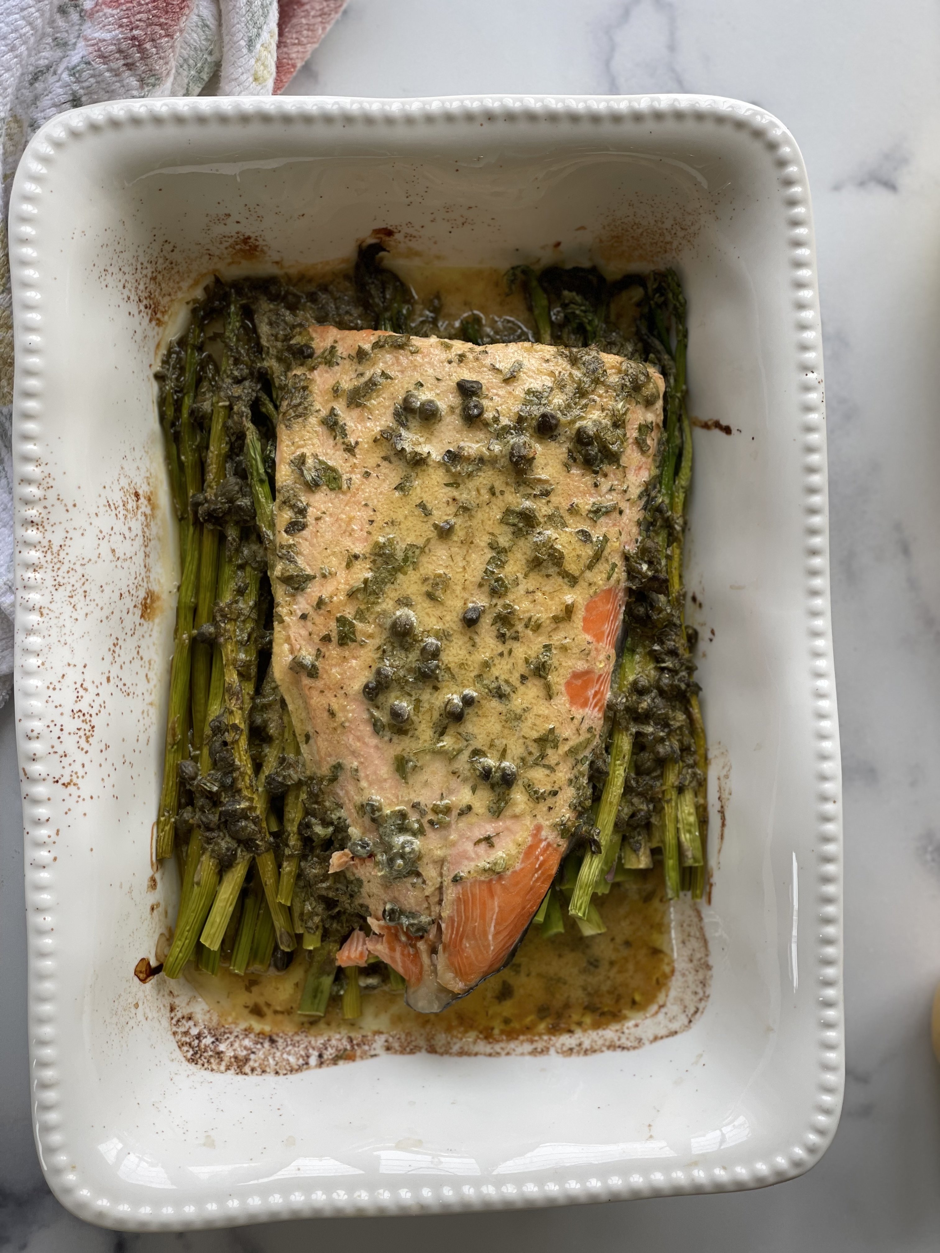 Migraine-Relief Salmon & Asparagus Bake