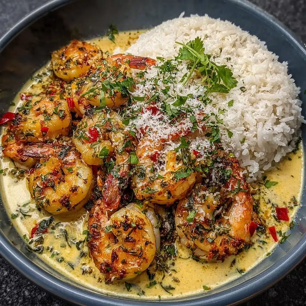 One-Pot Coconut Curry Shrimp with Jasmine Rice