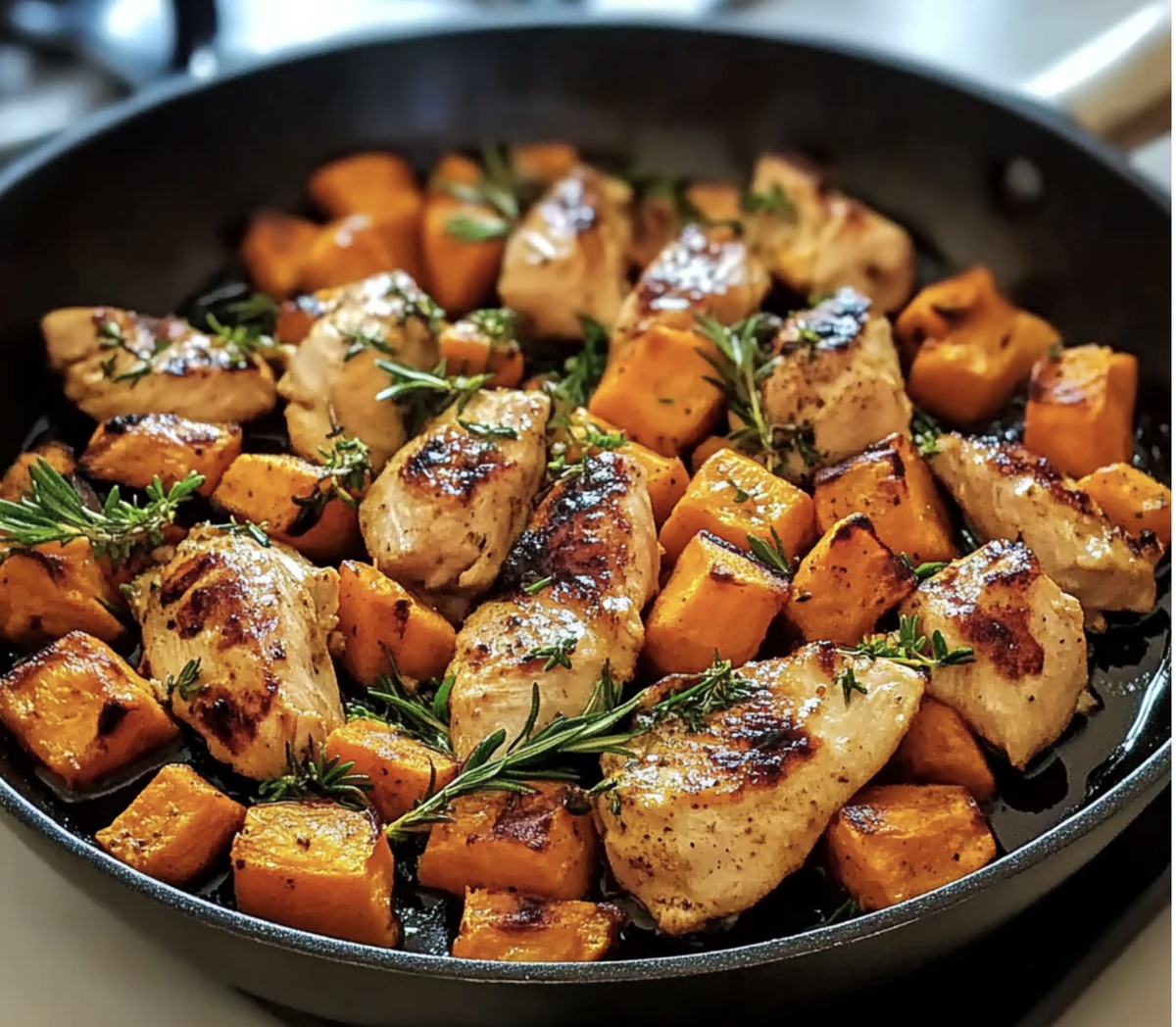 Energy-Boosting Sweet Potato & Chicken Skillet