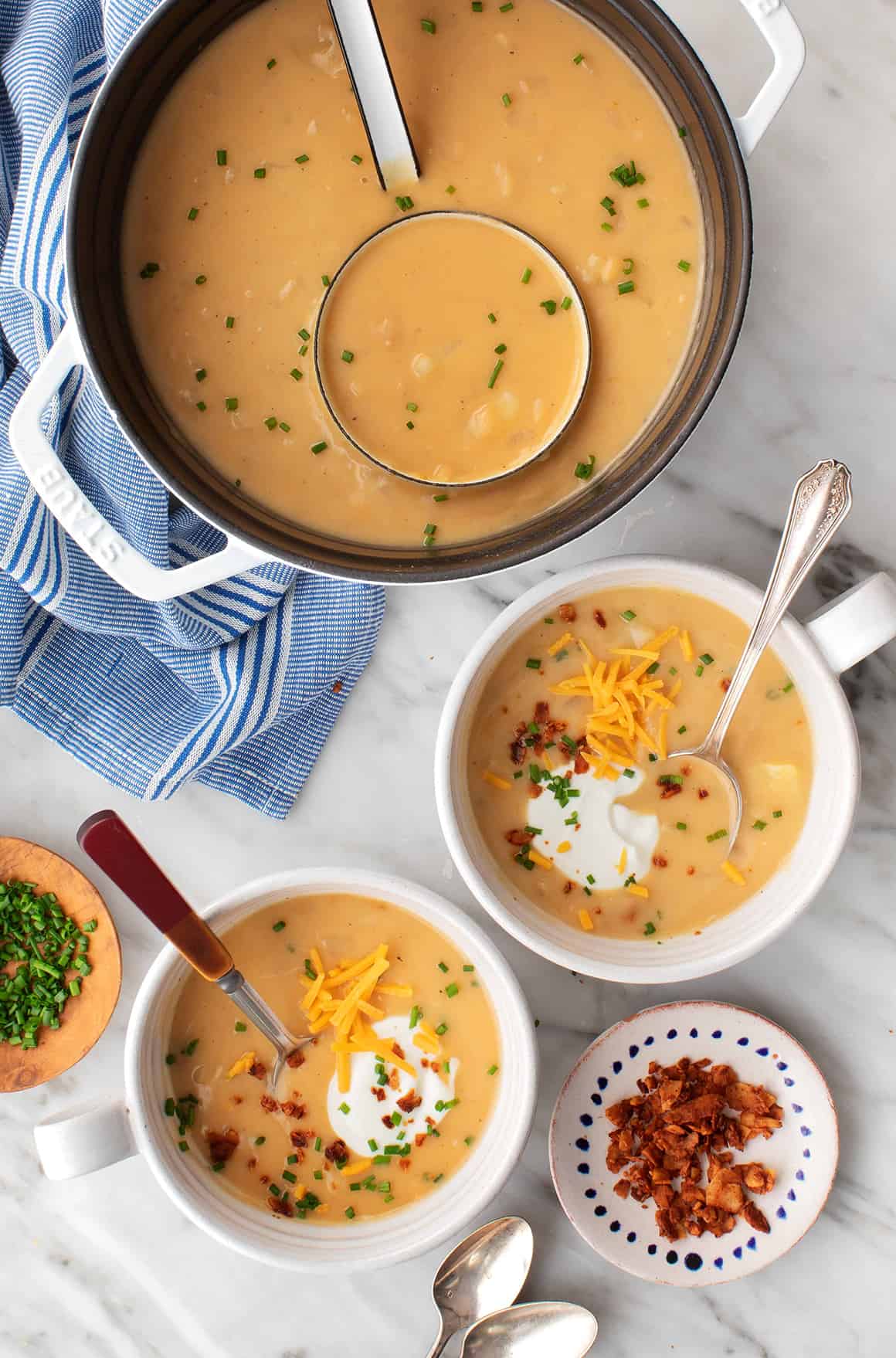 Vegan Cheesy Potato Soup with Nutritional Yeast