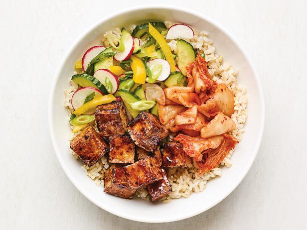 Kimchi Miso Fried Rice Bowl with Tofu