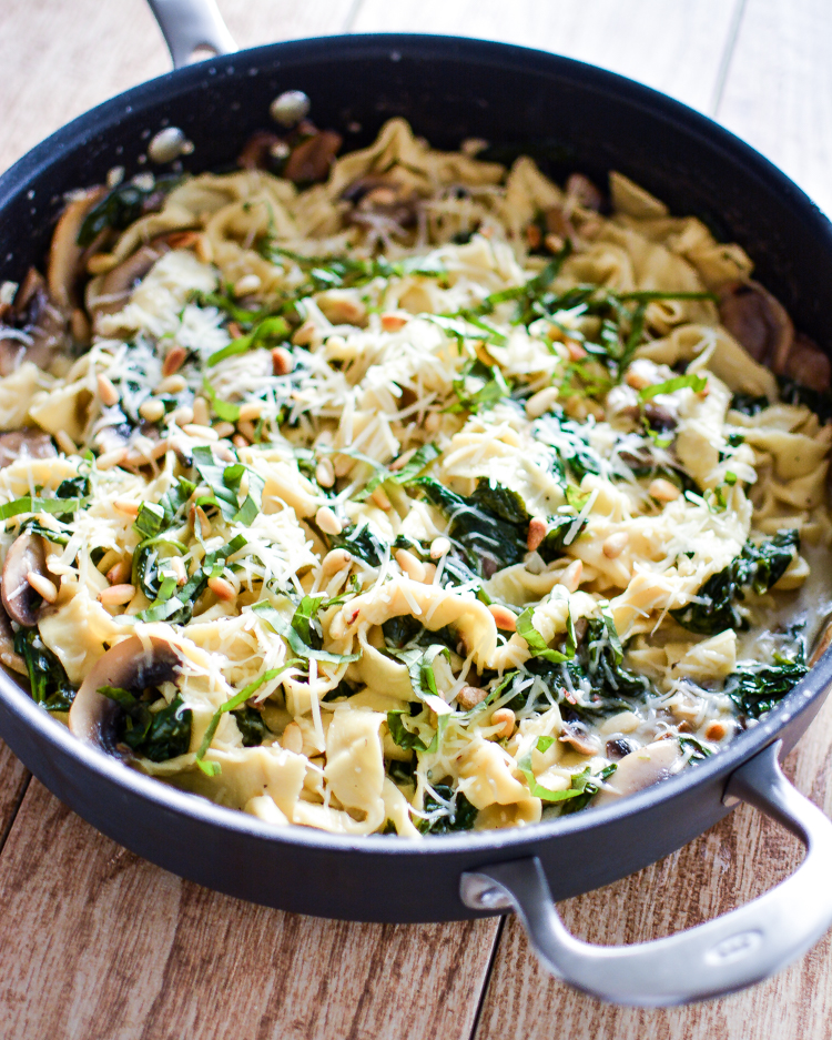 Secret Ingredient Mushroom Pasta with White Wine Cream