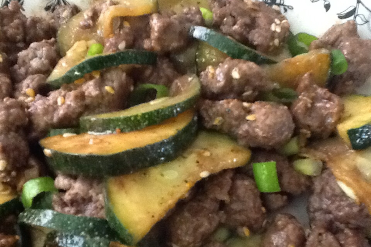 Beef & Vegetable Stir-Fry with Zucchini Noodles