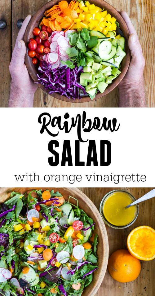 Deconstructed Rainbow Salad with Citrus Vinaigrette