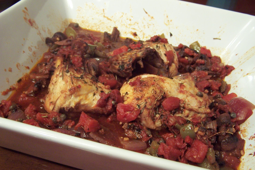 Herb-Crusted Chicken Cacciatore