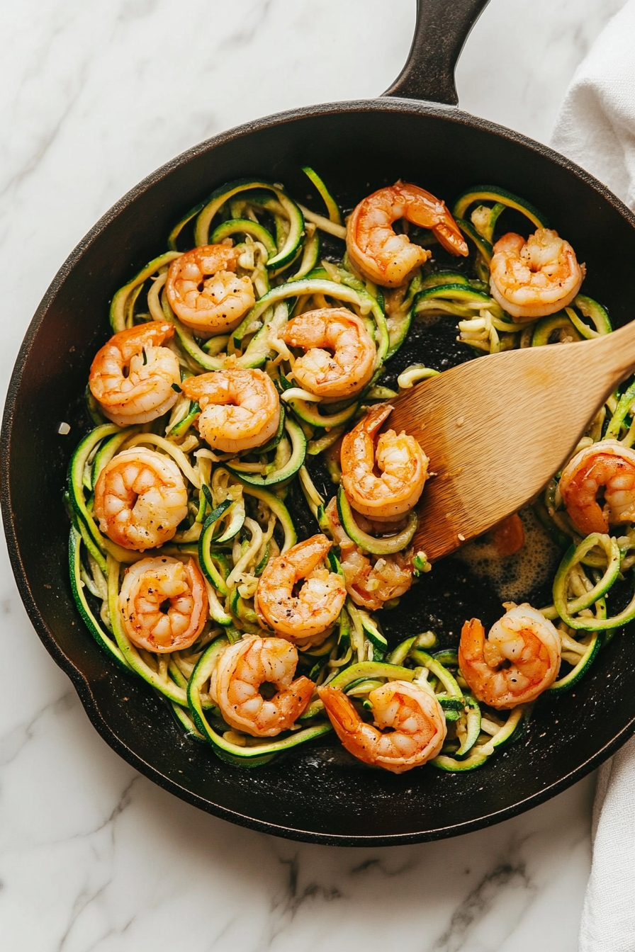 Keto Butter Garlic Shrimp with Zucchini Noodles