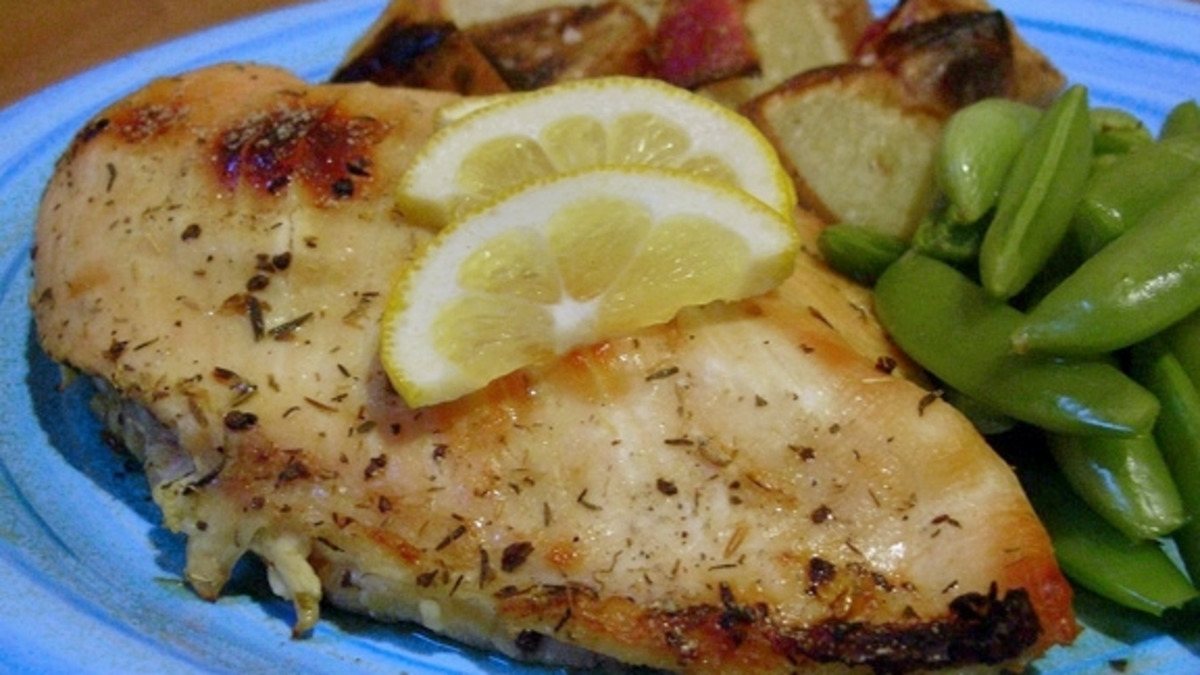 Lemon-Herb Grilled Chicken & Roasted Vegetable Bowl