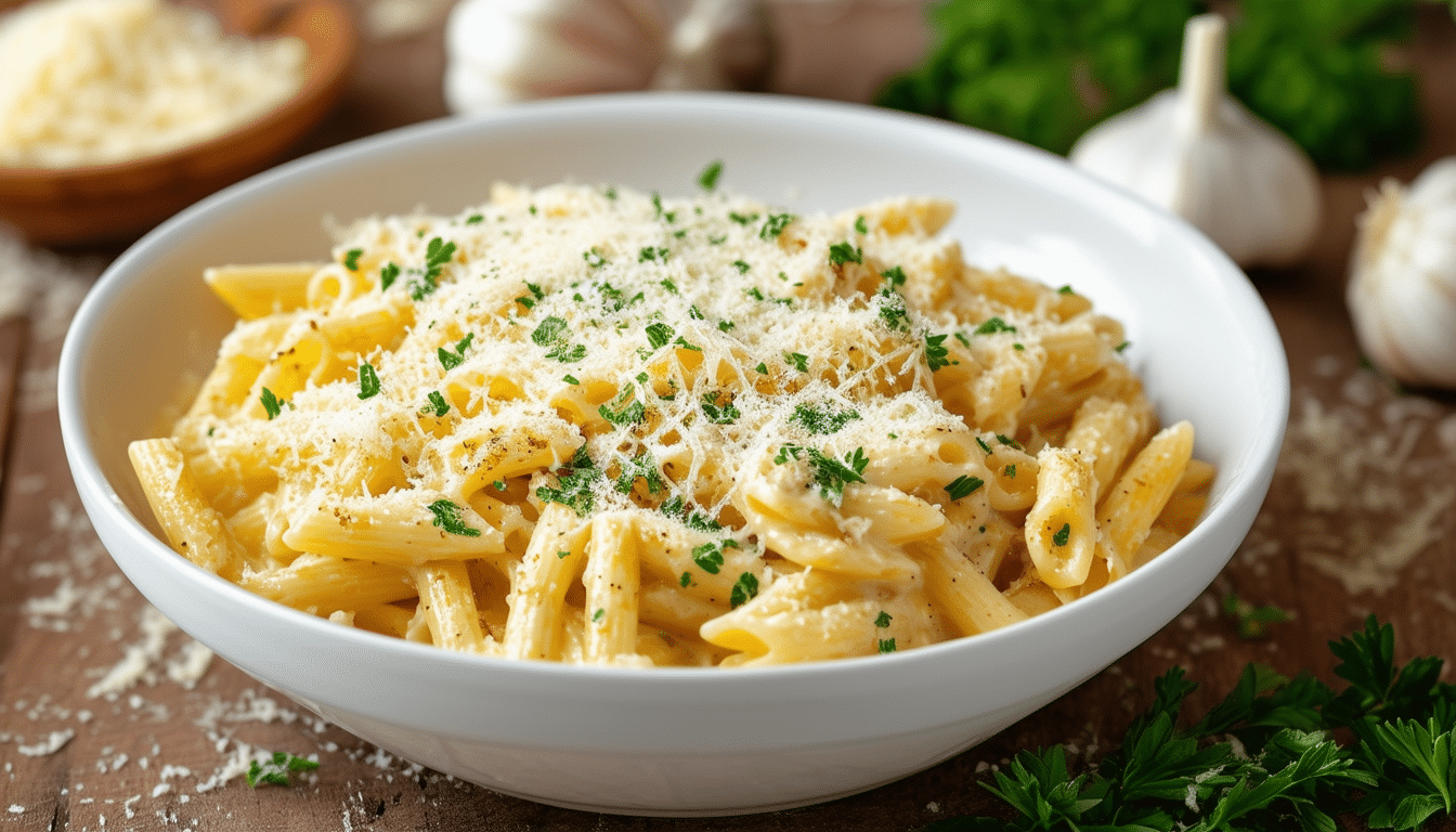One-Pot Creamy Garlic Parmesan Pasta with Sausage