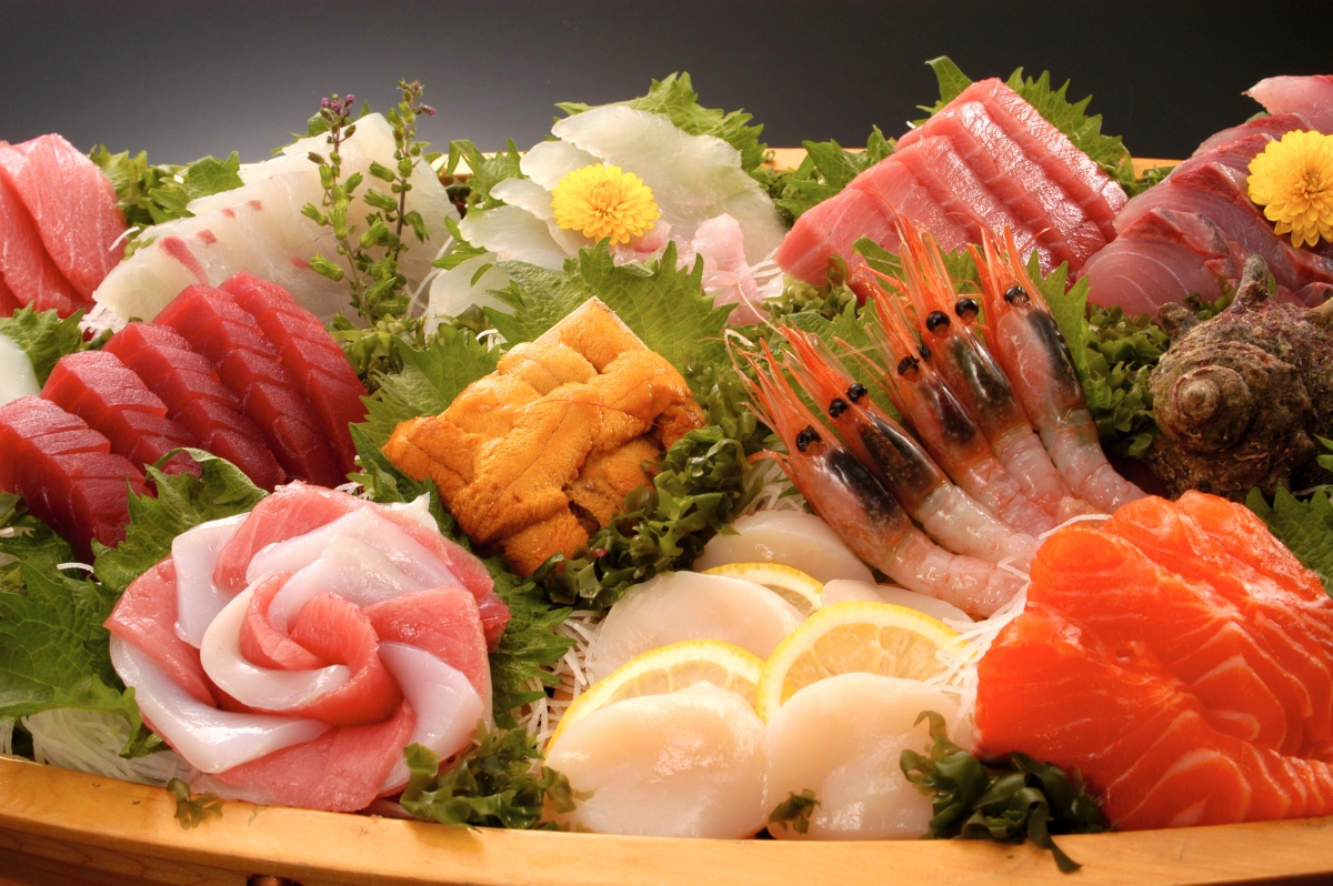 Japanese Sashimi Platter with Miso Glaze and Wasabi Mayo