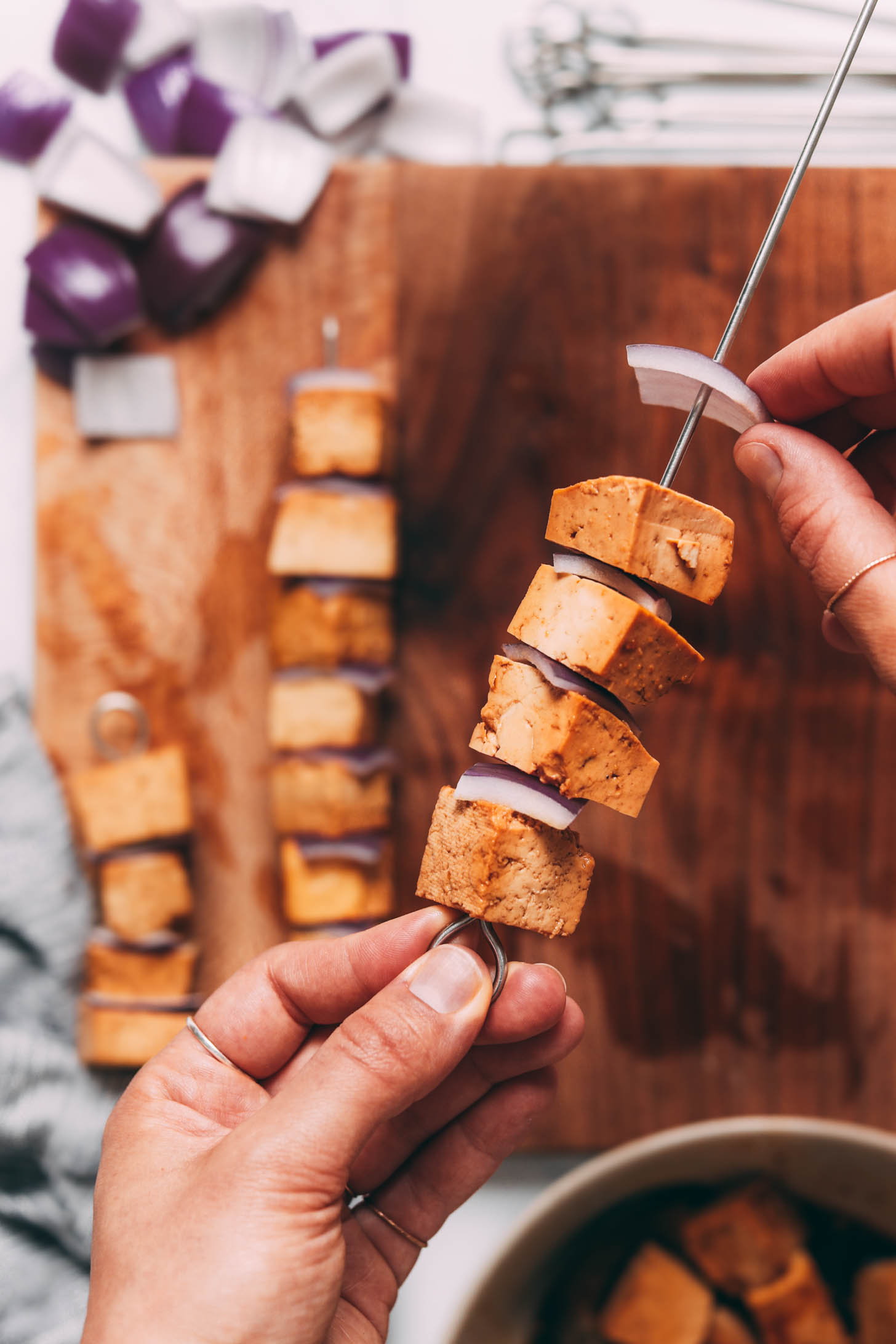 Mai-Kai Style Grilled Vegetable & Coconut Tofu Skewers