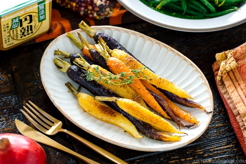 Miso-Glazed Maple Roasted Carrots