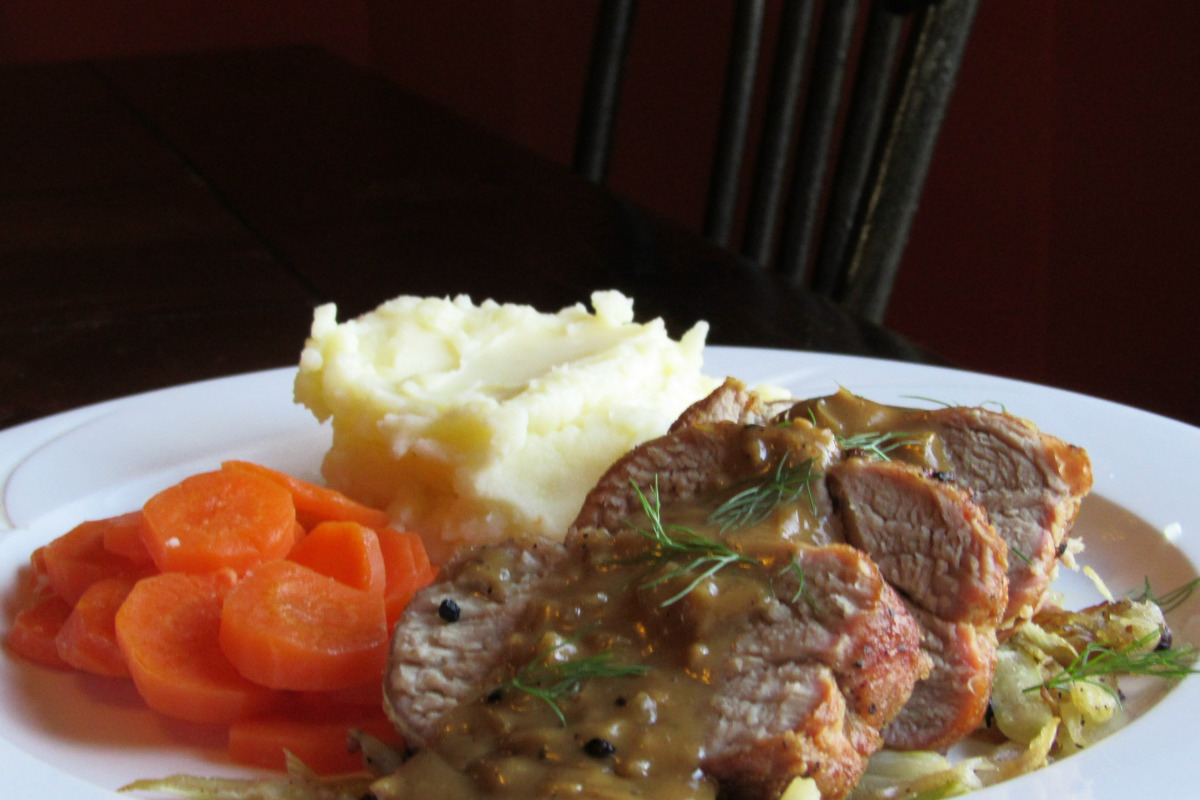 Aperol-Glazed Pork Tenderloin with Fennel