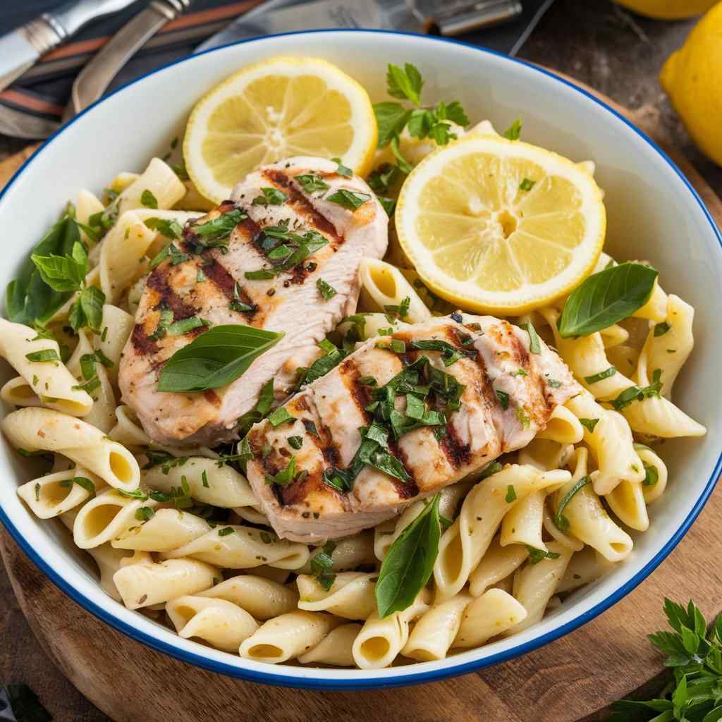 One-Pan Lemon Herb Chicken and Veggie Pasta