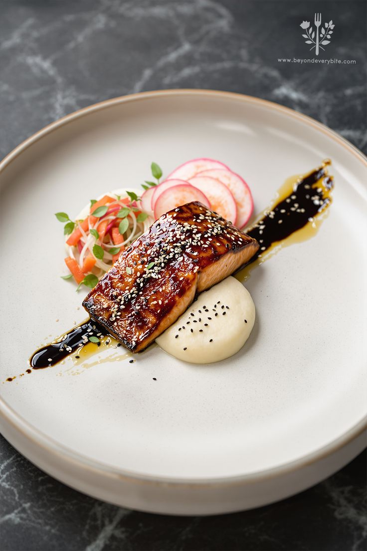 Sake-Glazed Salmon with Ginger and Scallions