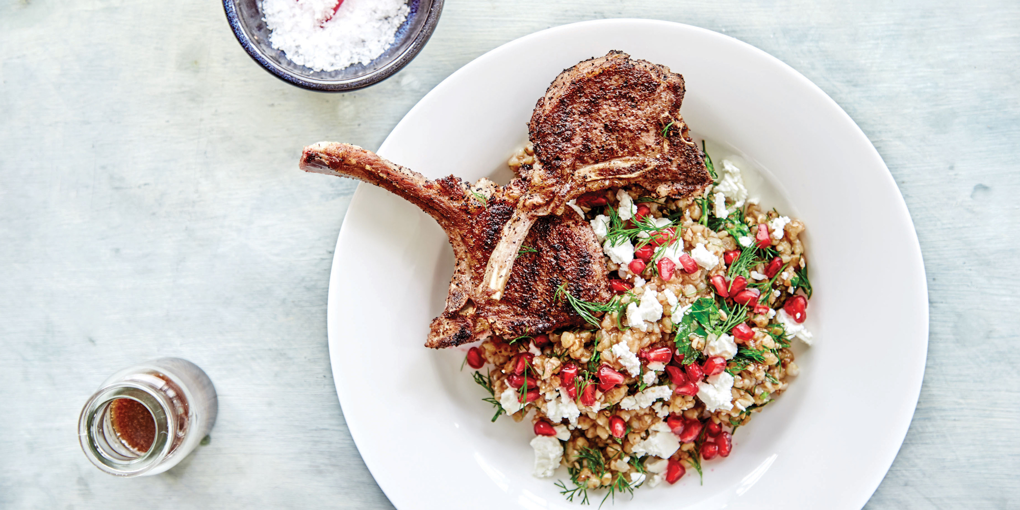 Lebanese Sumac-Glazed Lamb Chops with Quinoa