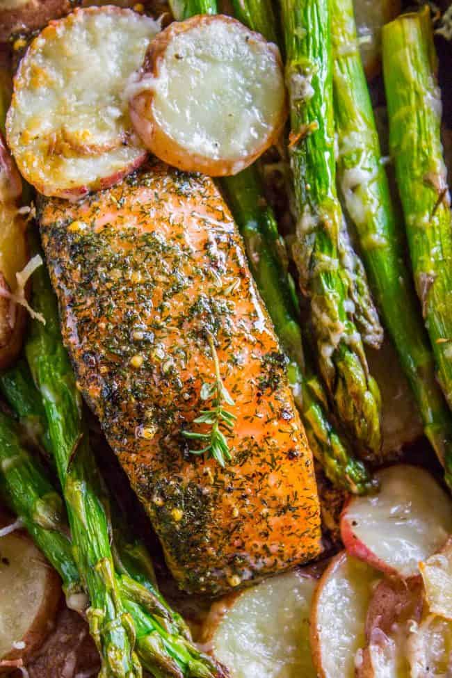 Lemon-Herb Sheet Pan Salmon with Asparagus & Potatoes
