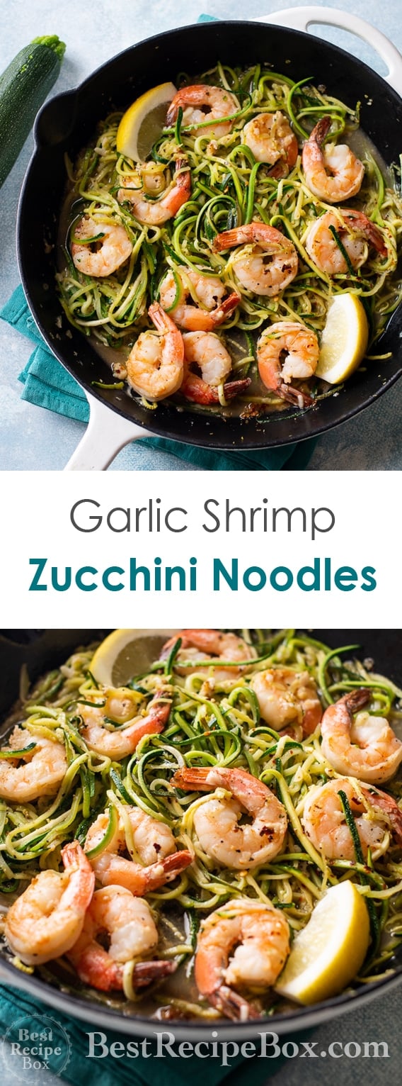Sizzling Garlic-Parsley Shrimp with Zucchini Noodles