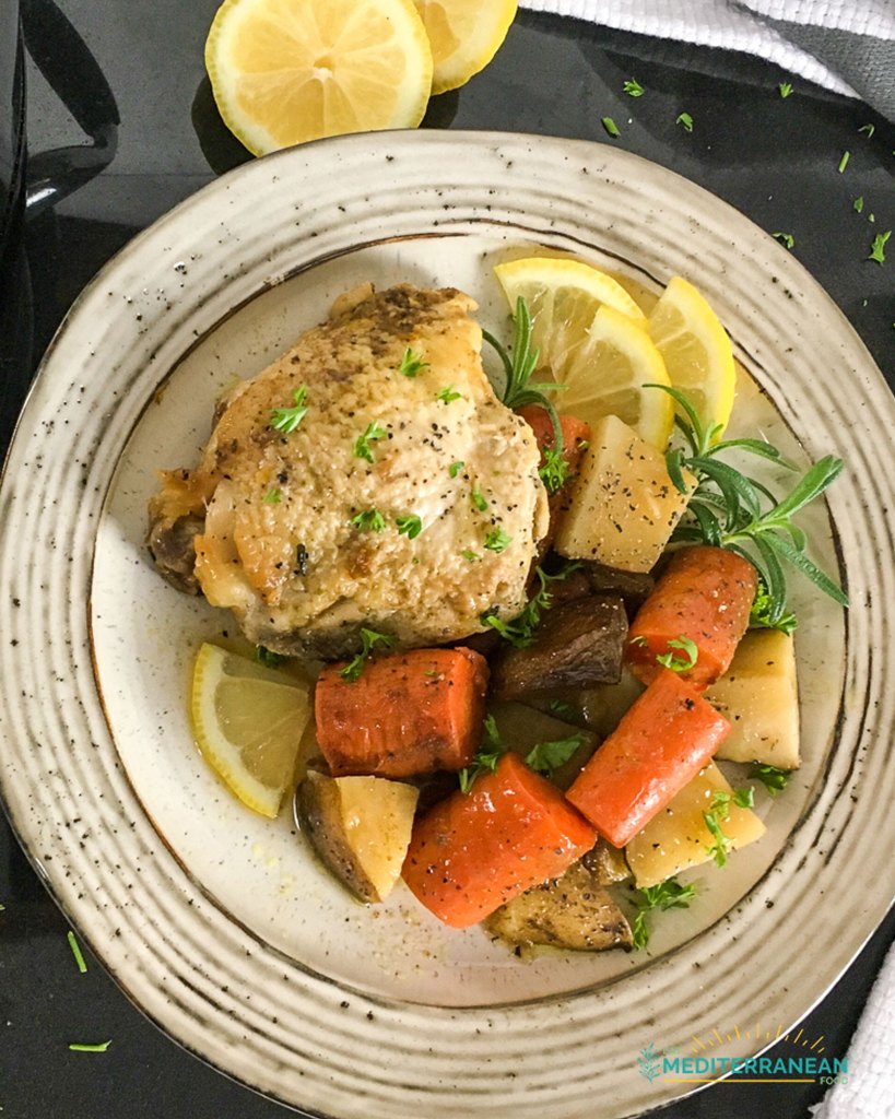 Slow-Cooker Lemon-Herb Chicken Thighs