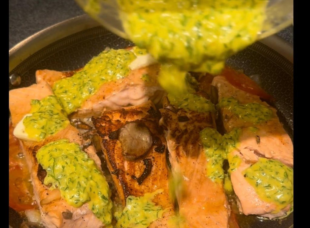Turmeric-Glazed Salmon with Lemon-Dill