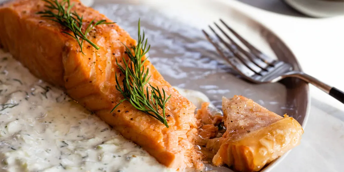 Tandoori-Style Salmon with Mint Yogurt