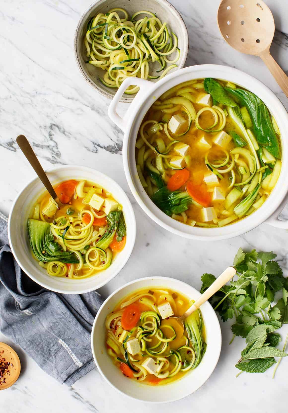 Skin-Soothing Turmeric-Ginger Zucchini Noodles