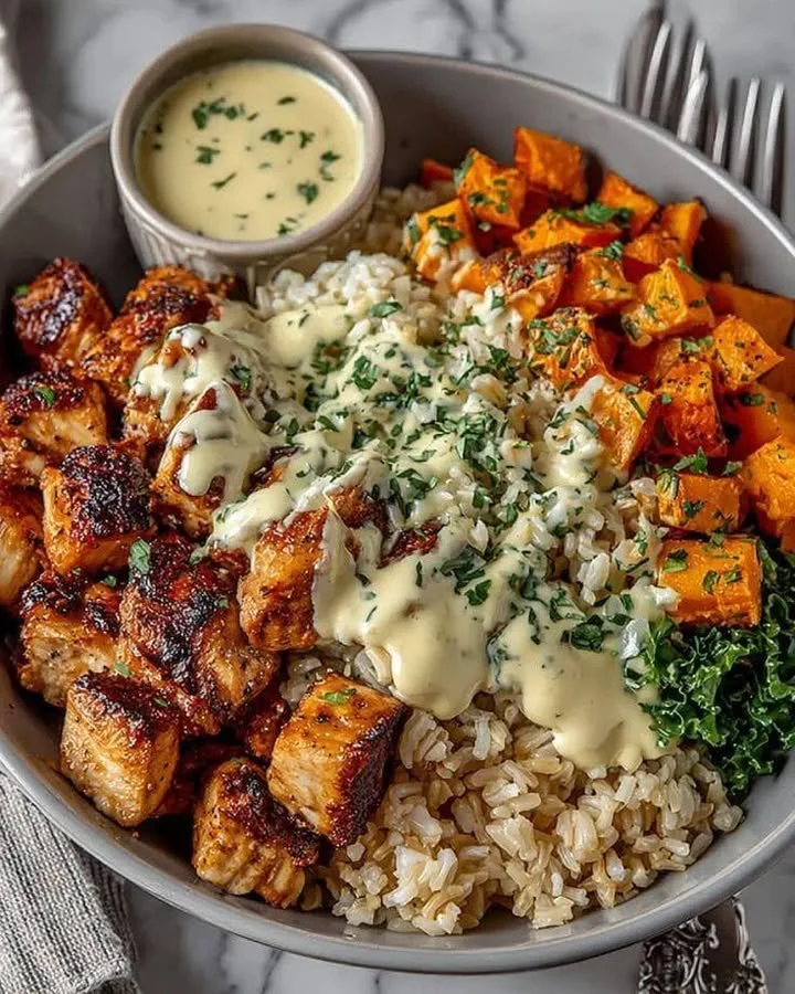 Energy-Boosting Sweet Potato & Chicken Sausage Power Bowl