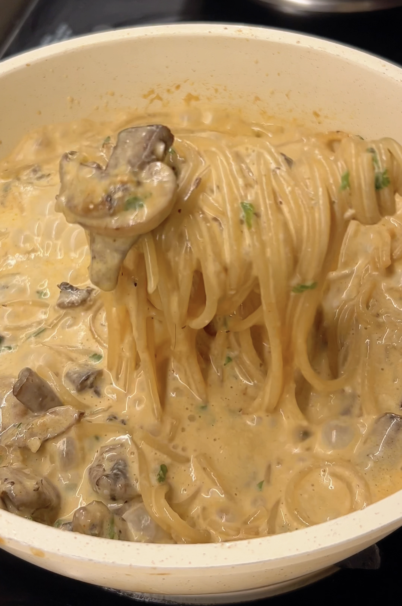 Skyrocketed Creamy Mushroom Pasta