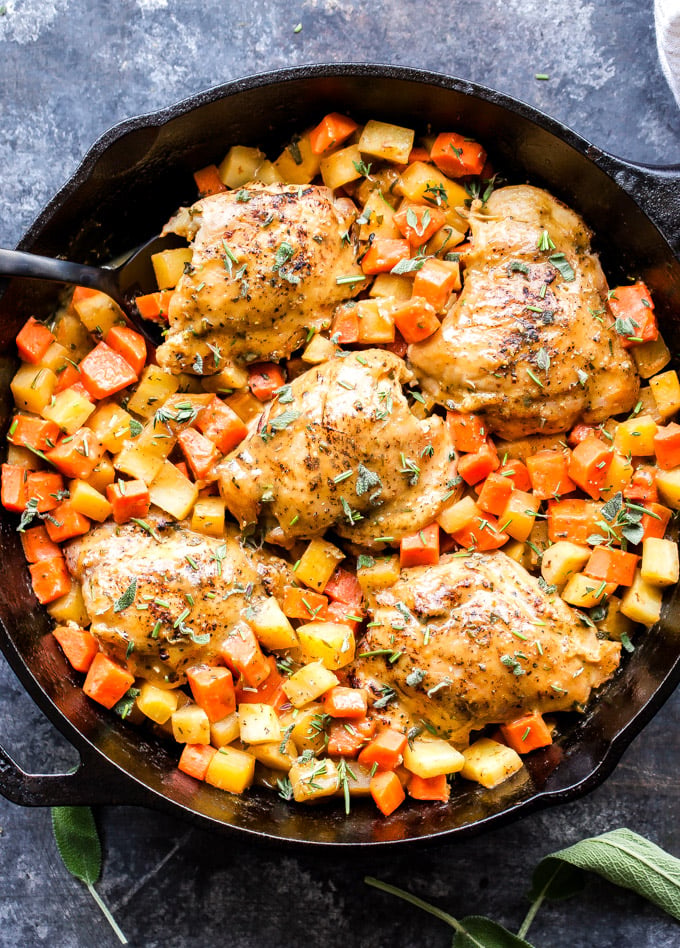 Herb-Infused Slow Cooker Chicken Thighs with Root Vegetables