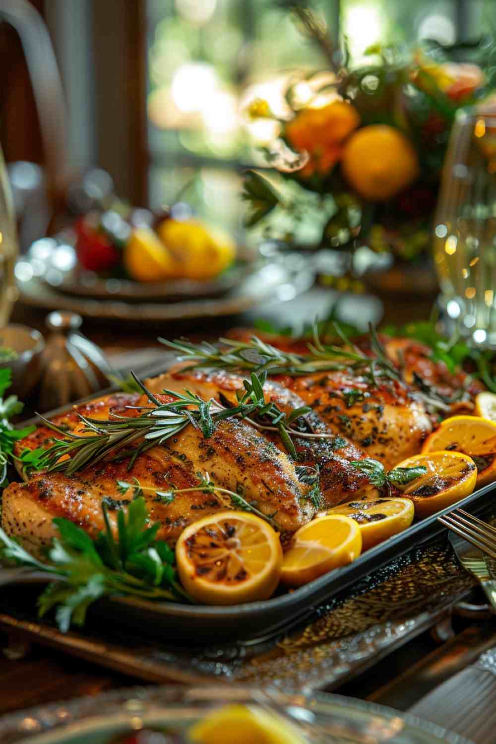 One-Pan Lemon-Herb Chicken with Broccoli and Cherry Tomatoes