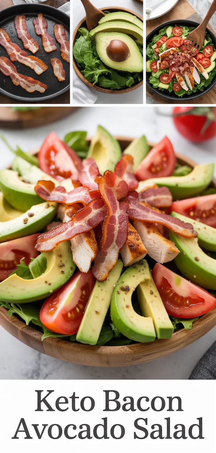 Keto Avocado Chicken Salad with Crispy Bacon