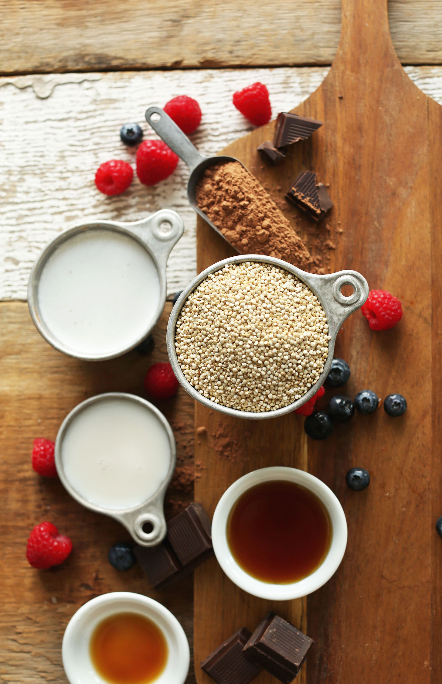 Dark Chocolate Cacao Quinoa Breakfast Bowl