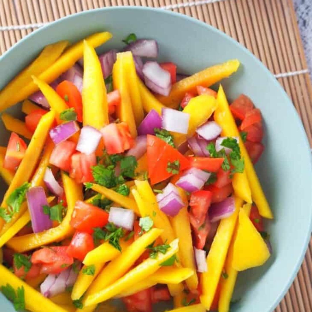 Filipino Adobo Chicken Salad with Mango