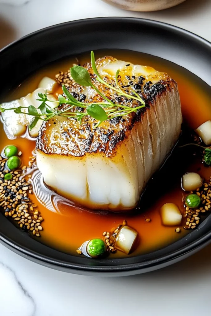 Authentic Miso-Glazed Black Cod with Shiso and Pickled Ginger
