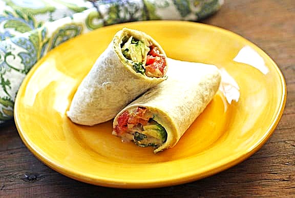 Cucumber-Avocado & Dill Hummus Wrap