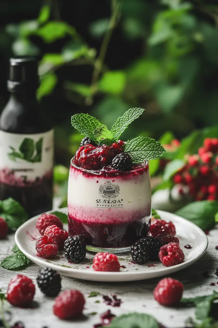 Vanilla-Bean Panna Cotta with Berry Coulis