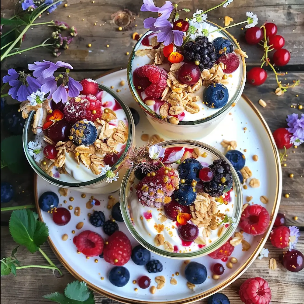 Fun-Fact Fruit Parfait with Honey-Lime Swirl