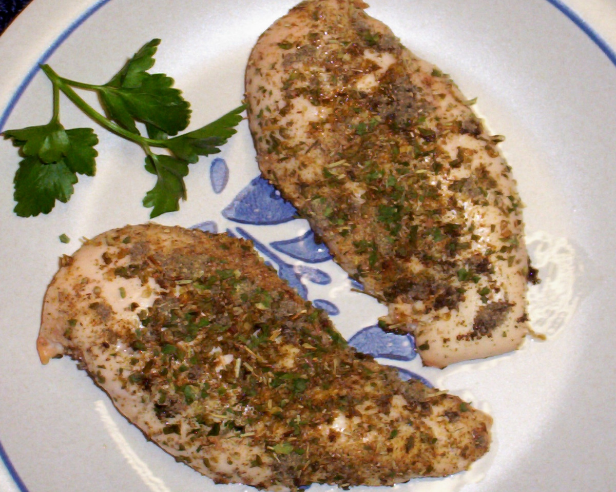 Herb-Crusted Chicken with Lemon Butter Sauce