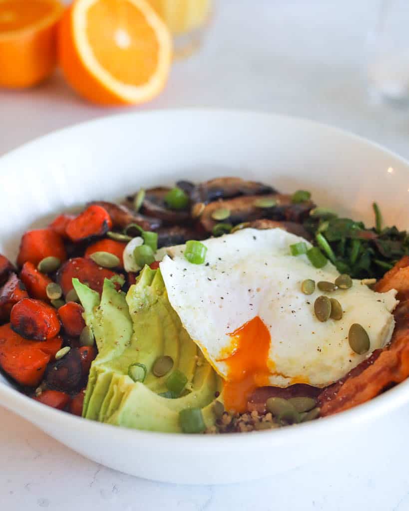 Savory Quinoa Breakfast Bowl with Sautéed Greens