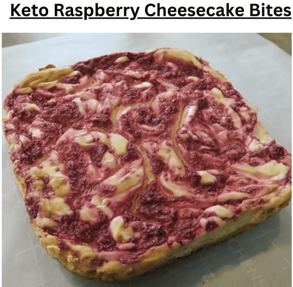 Mini Keto Cheesecake Bites with Raspberry Coulis