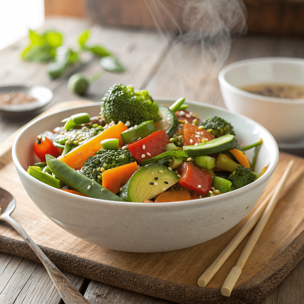 Crisp Low-Calorie Vegetable Stir-Fry