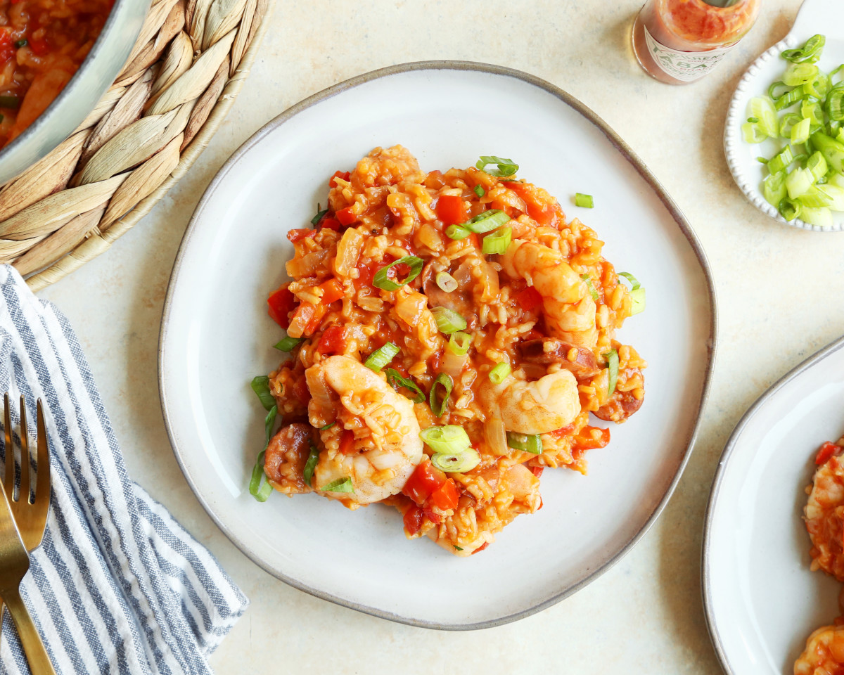 American Seafood Jambalaya with Andouille Sausage