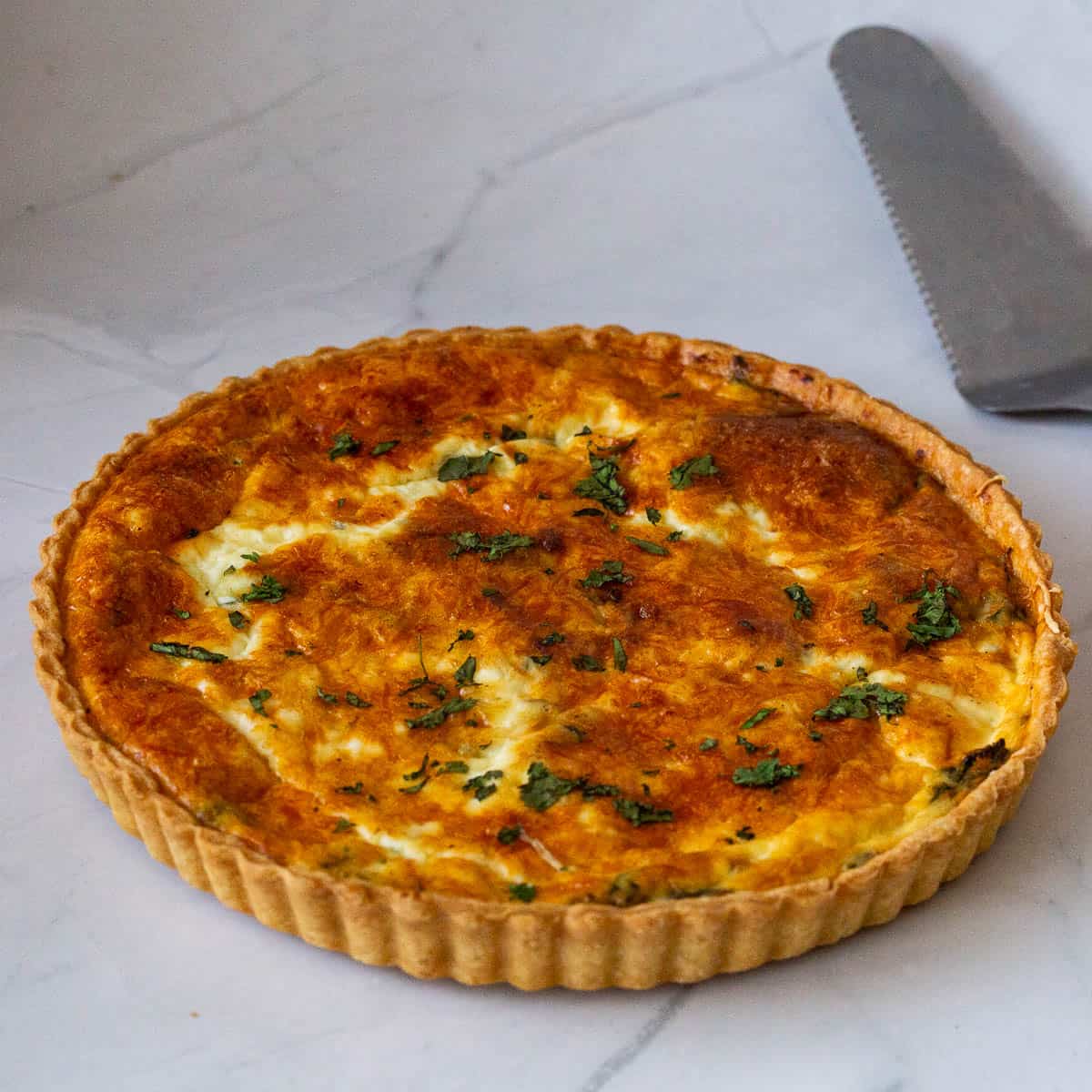 Herbed Lemon Quiche with Spinach and Goat Cheese