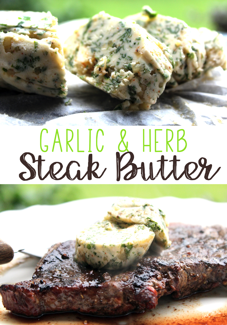 Guillotine Bench Press Steak with Herb Butter