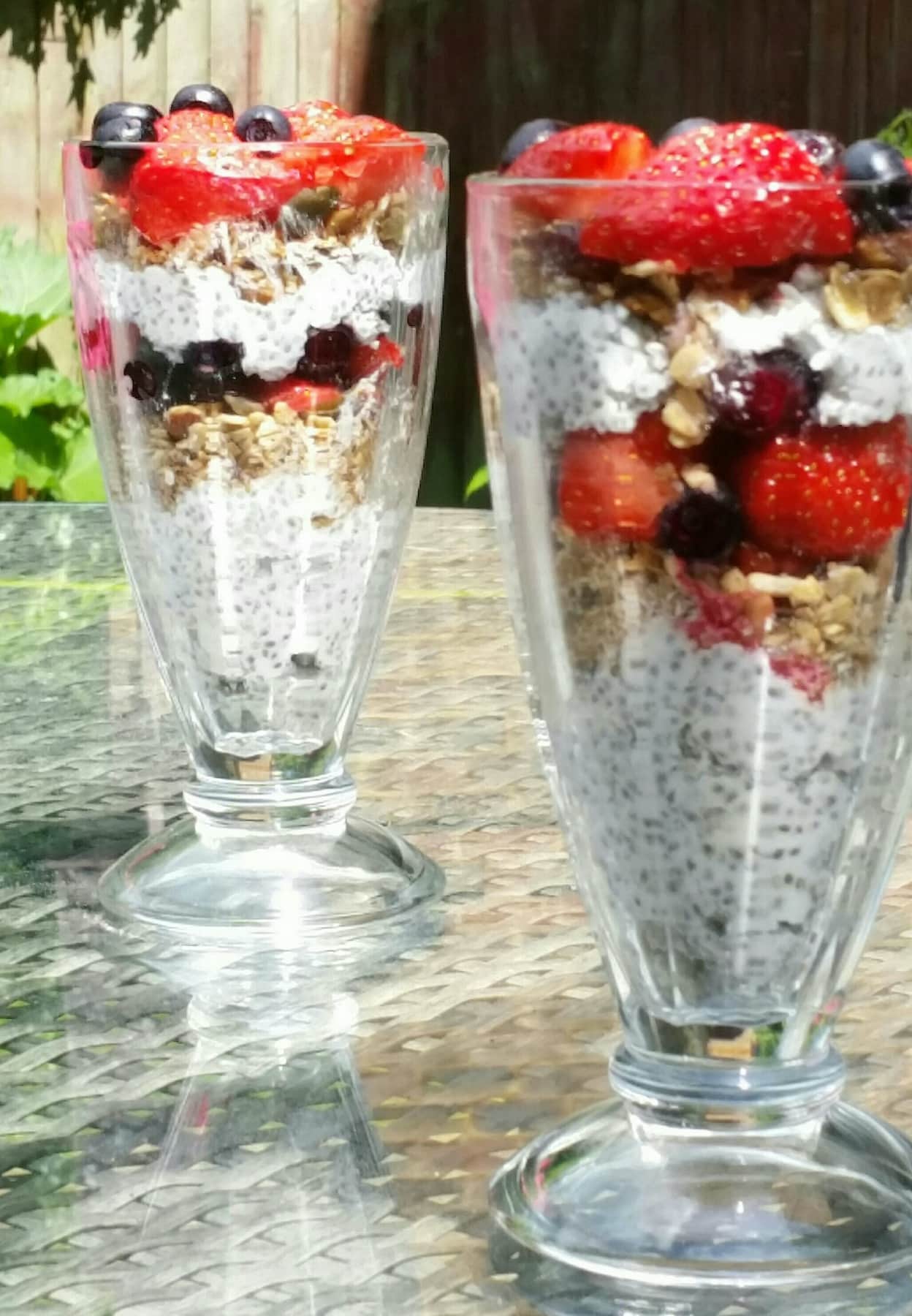 Multivitamin Berry Parfait with Chia Seeds