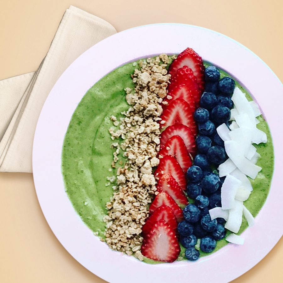 Berry Avocado Smoothie Bowl with Chia Seeds